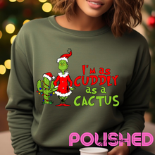 Load image into Gallery viewer, Cuddly as a cactus sweatshirt