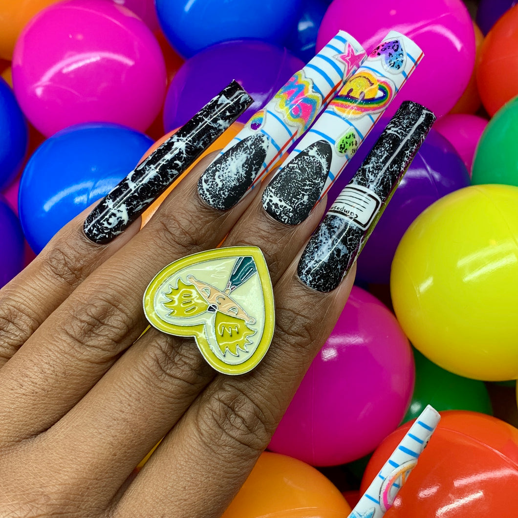 Heart Locket Ring (adjustable)