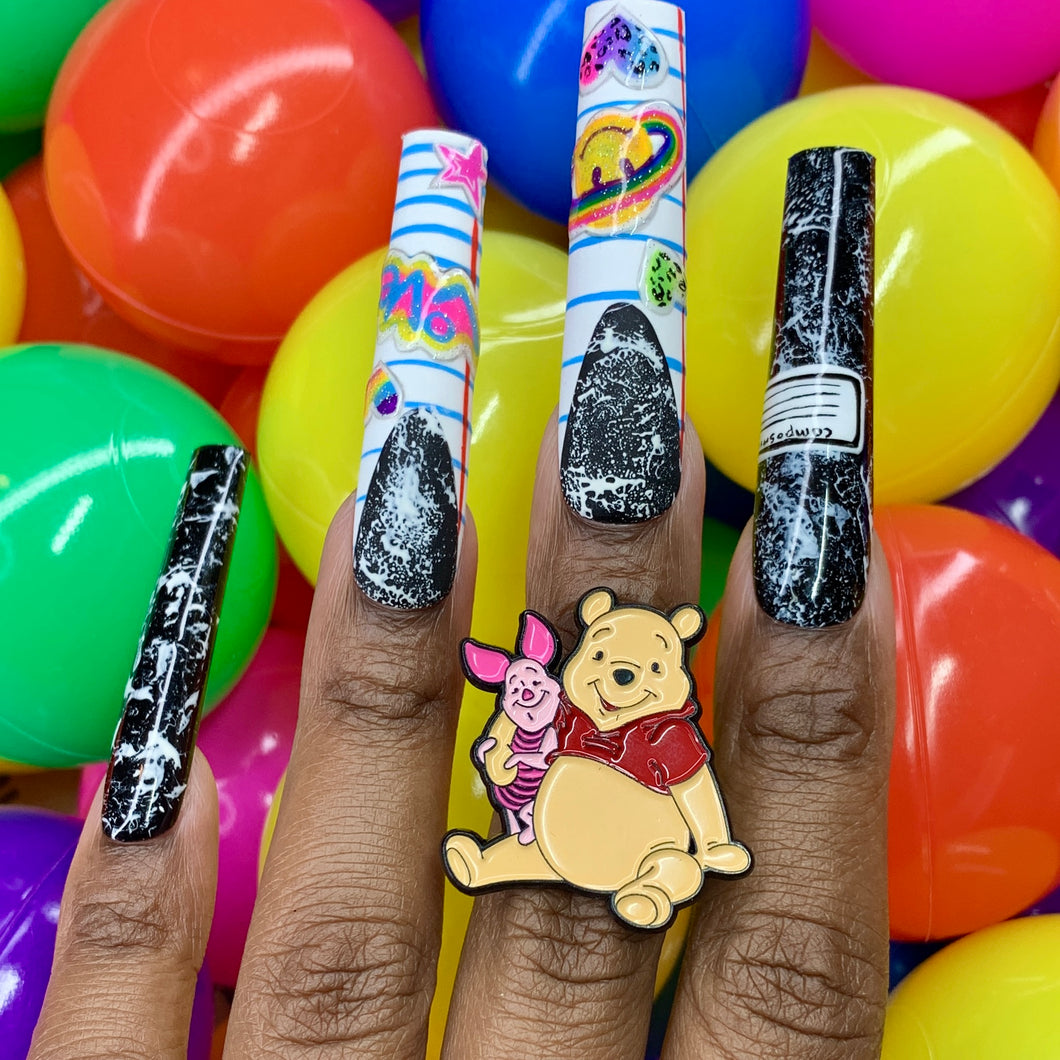 Pig and poooh ring (adjustable)