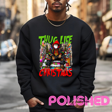 Load image into Gallery viewer, Thug life Santa sweatshirt
