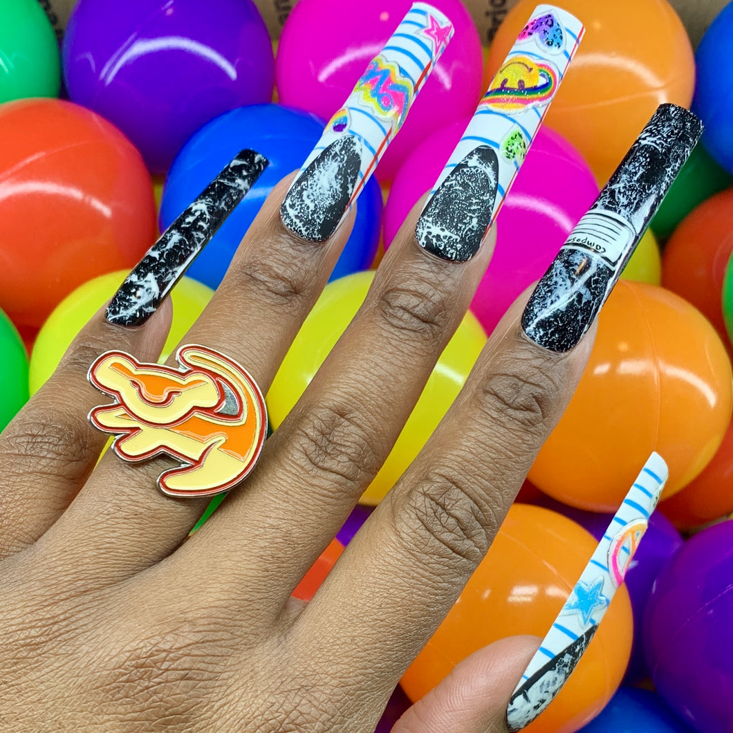 Lion tree mark ring (adjustable)