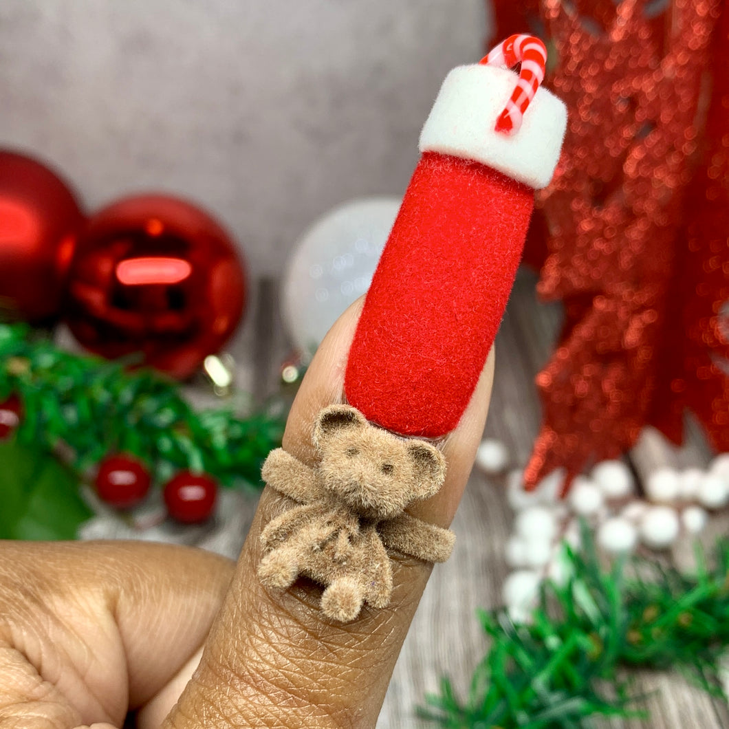 Velvet bear ring (adjustable)