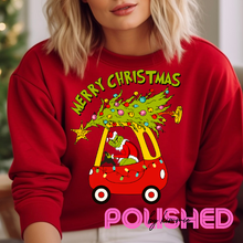 Load image into Gallery viewer, Christmas toy car sweatshirt
