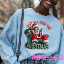 Load image into Gallery viewer, Skelly waiting for Christmas Sweatshirt
