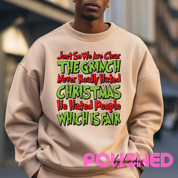 Just so we’re clear sweatshirt