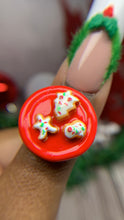 Load image into Gallery viewer, Holiday Cookie Plate Ring (handmade &amp; adjustable )
