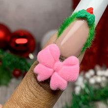 Load image into Gallery viewer, Fluffy Holiday Bow Ring (handmade &amp; adjustable )
