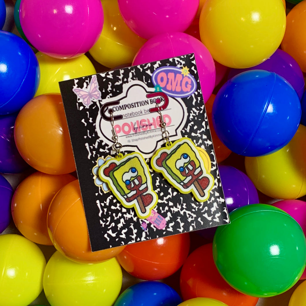 I scream sponge earrings