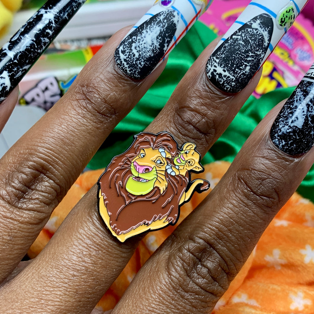 Lion and cub ring (adjustable)
