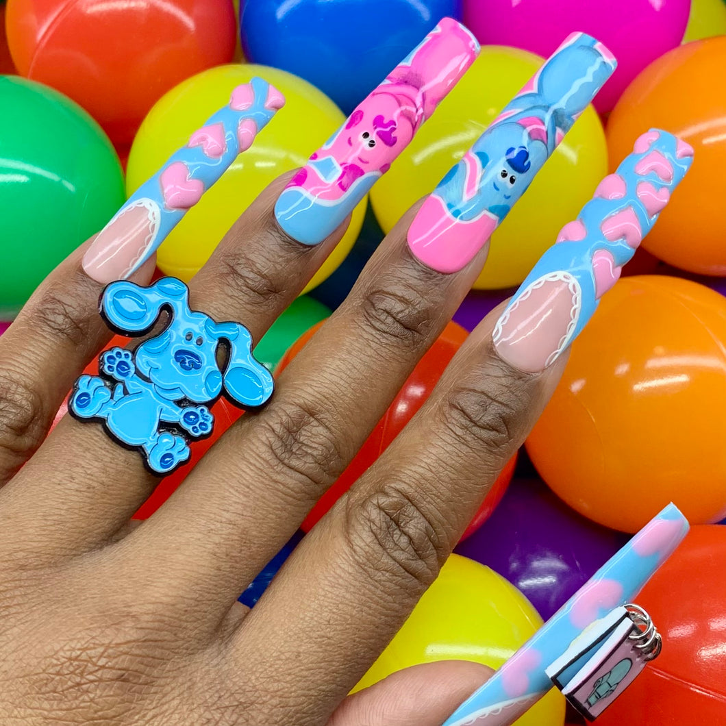 Blue Puppy Ring (adjustable)