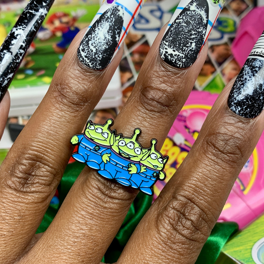 Little green men ring (adjustable)