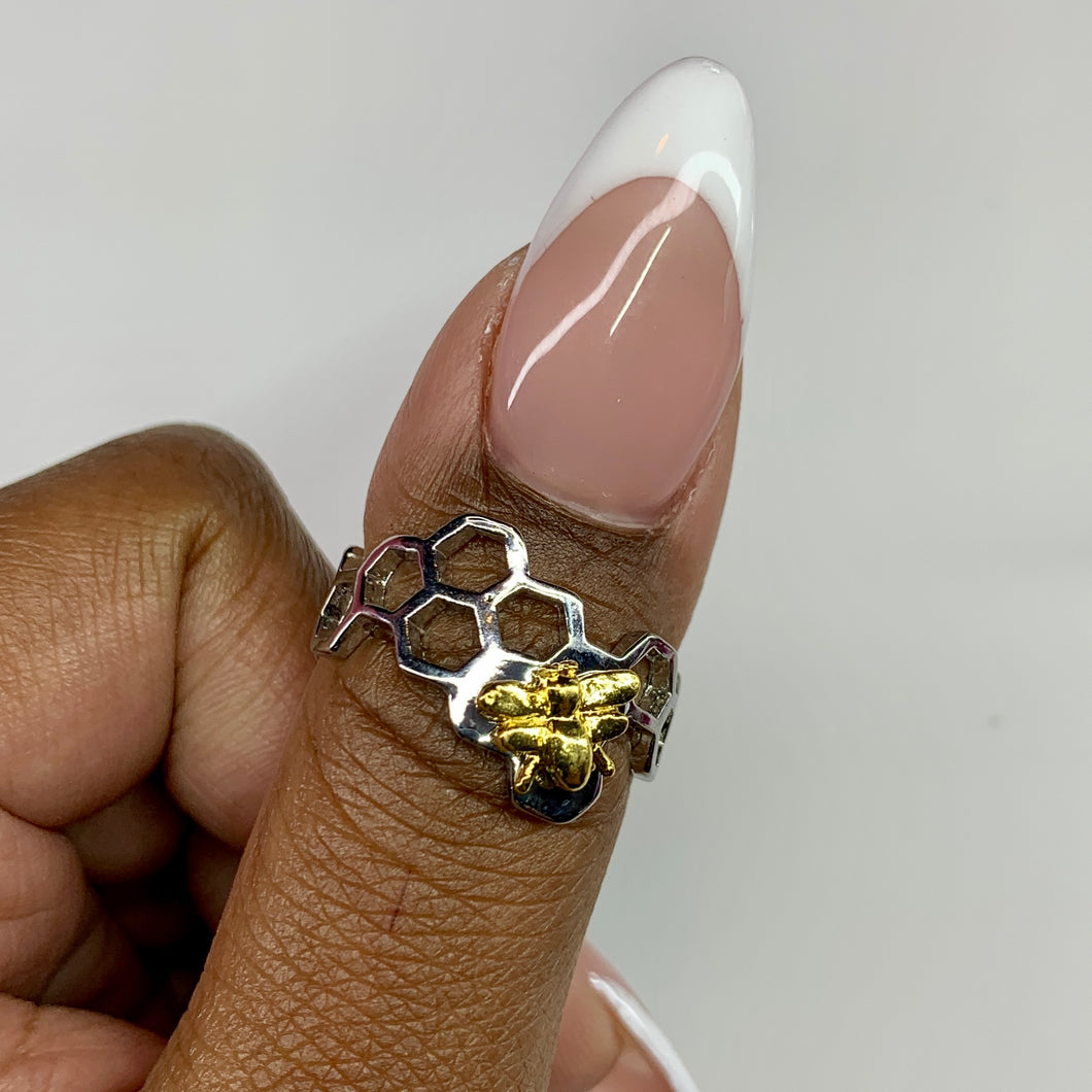 Honey Comb Ring (Adjustable)