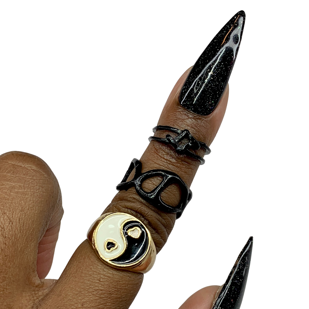 Black Ying Yang (Ring Set)