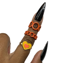 Load image into Gallery viewer, Orange I Ah Bad Bish (Ring Set)
